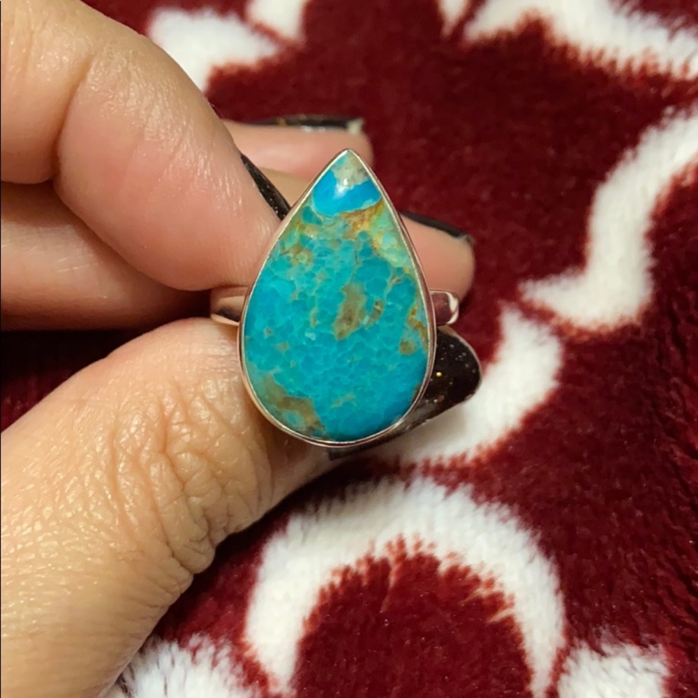 Sterling Silver Blue Opal Ring